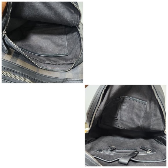 Authentic Burberry Smoked Check Backpack Black - Picture 12 of 14